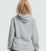 Jerzees 700MR Premium Eco Blend Ringspun Hooded Sw in Frost grey heather back view