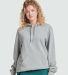 Jerzees 700MR Premium Eco Blend Ringspun Hooded Sw in Frost grey heather front view