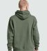 Jerzees 700MR Premium Eco Blend Ringspun Hooded Sw in Military green heather back view