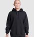Jerzees 700MR Premium Eco Blend Ringspun Hooded Sw in Black ink front view