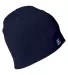 Russel Athletic UB89UHB Core R Patch Beanie NAVY side view