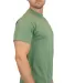 Gildan 5000 G500 Heavy Weight Cotton T-Shirt in Military green side view