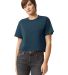 American Apparel 102 Women's Fine Jersey Boxy T-Sh in Sea blue front view