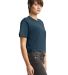 American Apparel 102 Women's Fine Jersey Boxy T-Sh in Sea blue side view