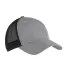 Big Accessories BA540P Sport Ponytail Trucker in Lt grey/ black front view