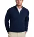 Brooks Brothers BB18402  Cotton Stretch 1/4-Zip Sw in Navyblazer front view