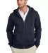Brooks Brothers BB18208  Double-Knit Full-Zip Hood in Nightnavy front view