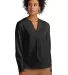 Brooks Brothers BB18009  Women's Open-Neck Satin B in Deepblack front view
