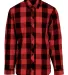 Burnside Clothing 8203 Men's Buffalo Plaid Woven S in Red/ black front view