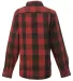 Burnside Clothing 5203 Ladies' Buffalo Plaid Woven in Red/ black back view