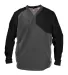 Alleson Athletic 3JLS21A Field Batters Jacket in Charcoal/ black front view
