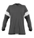 Alleson Athletic 545LSA Contender Long Sleeve Shoo in Charcoal/ white front view