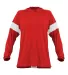 Alleson Athletic 545LSA Contender Long Sleeve Shoo in Red/ white front view