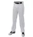 Alleson Athletic 655WPN Crush Pinstripe Pants in White/ royal front view