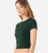Bella+Canvas 1010 Ladies' Micro Ribbed Baby Tee in Solid forest blend