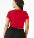 Bella+Canvas 1010 Ladies' Micro Ribbed Baby Tee in Solid red blend