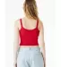 Bella + Canvas 1012 Ladies' Micro Ribbed Scoop Tan in Solid red blend back view