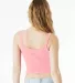 Bella + Canvas 1012 Ladies' Micro Ribbed Scoop Tan in Solid pink blend back view
