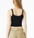 Bella + Canvas 1012 Ladies' Micro Ribbed Scoop Tan in Solid Black Blend