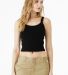 Bella + Canvas 1012 Ladies' Micro Ribbed Scoop Tan in Solid Black Blend