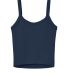 Bella + Canvas 1012 Ladies' Micro Ribbed Scoop Tan in Solid navy blend