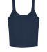 Bella + Canvas 1012 Ladies' Micro Ribbed Scoop Tan in Solid navy blend