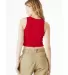 Bella + Canvas 1019 Ladies' Micro Ribbed Racerback in Solid red blend back view