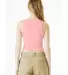 Bella + Canvas 1019 Ladies' Micro Ribbed Racerback in Solid pink blend back view