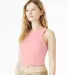 Bella + Canvas 1019 Ladies' Micro Ribbed Racerback in Solid pink blend side view
