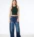 Bella + Canvas 1019 Ladies' Micro Ribbed Racerback in Solid forest blend