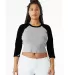 Bella + Canvas 1200 Ladies' Micro Ribbed 3/4 Ragla in Ath hthr/ black