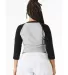 Bella + Canvas 1200 Ladies' Micro Ribbed 3/4 Ragla in Ath hthr/ black
