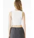 Bella + Canvas 1013 Ladies' Micro Rib Muscle Crop  in Solid wht blend back view