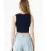 Bella + Canvas 1013 Ladies' Micro Rib Muscle Crop  in Solid navy blend back view