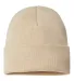 Atlantis Headwear PURE Sustainable Knit in Light beige front view