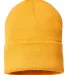 Atlantis Headwear PURE Sustainable Knit in Mustard yellow back view