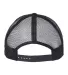 Atlantis Headwear RETH Sustainable Recy Three Truc in Black/ black back view