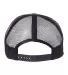 Atlantis Headwear RETH Sustainable Recy Three Truc in Dark grey/ black back view