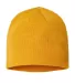 Atlantis Headwear HOLLY Sustainable Beanie in Mustard yellow front view
