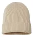 Atlantis Headwear ANDY Sustainable Fine Rib Knit in Light beige front view