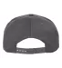 Atlantis Headwear JAMES Sustainable Flat Bill Cap in Dark grey back view