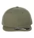 Atlantis Headwear JAMES Sustainable Flat Bill Cap in Olive front view