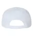 Atlantis Headwear JAMES Sustainable Flat Bill Cap in White back view