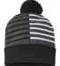 Cap America RKH12 USA-Made Half Color Beanie in Black/ white front view