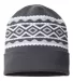Cap America RKD12 USA- Made Diamond Knit Cuff in Iron grey/ white front view