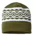 Cap America RKD12 USA- Made Diamond Knit Cuff in Olive green/ silver