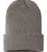 Cap America SKN24 USA-Made Sustainable Cuff Knit in Grey back view