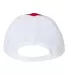 Classic Caps USA100 USA-Made Trucker Cap in Red/ white back view