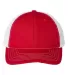 Classic Caps USA100 USA-Made Trucker Cap in Red/ white front view