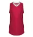 Alleson Athletic 522XVW Women's Slide Fastpitch V- in Red/ white front view